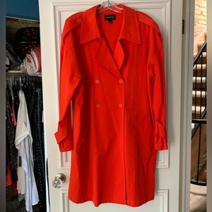 Something Navy Orange Trench Coat